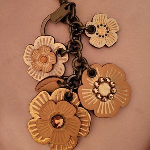 Coach Tea Rose Keychain